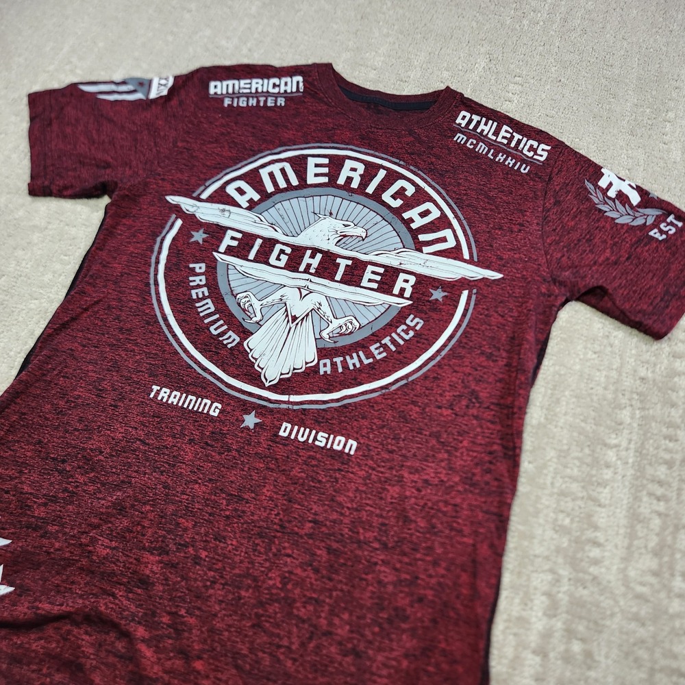 American Fighter Shirt Men Small Buckle Y2K Grunge MMA Fighting Affliction